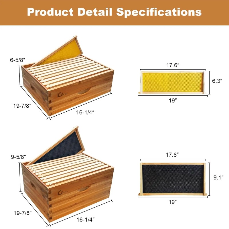 10-Frame Complete Beehive Kit, - Beehive Frame Wax 评论和价格