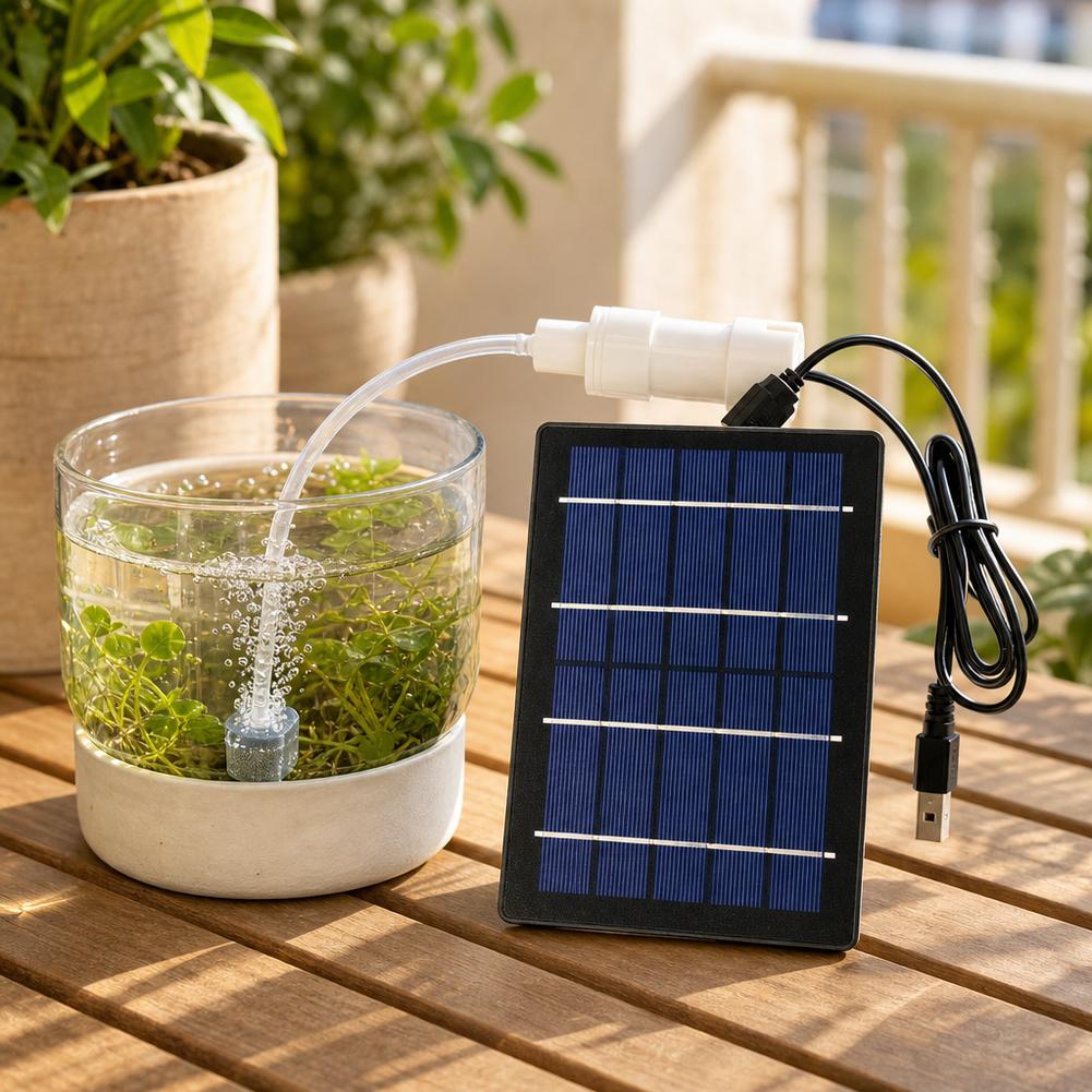 Solar Air Pump Aquarium Oxygen - Fish Pond Aerator 评论和价格
