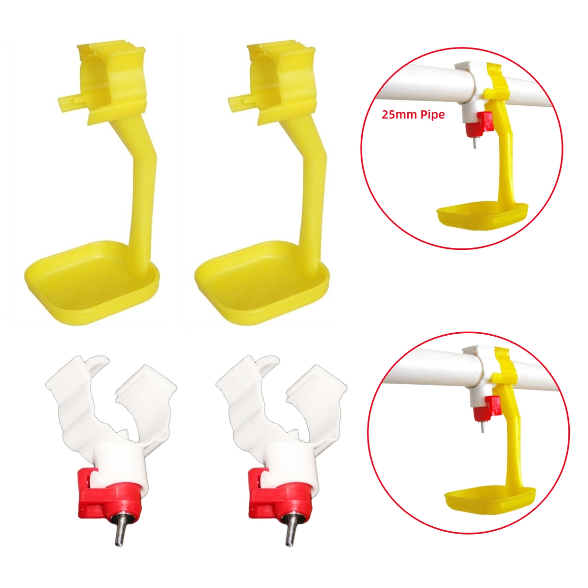 40Pcs Chicken Duck Hanging Cup - Chicken Nipple Drinker 评论和价格